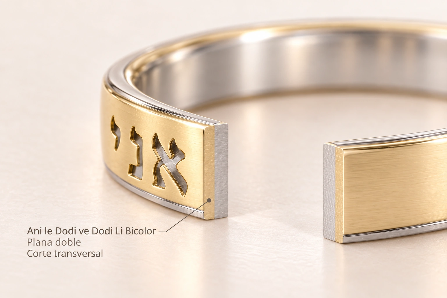 Ani le Dodi ve Dodi Li Bicolor — Plana doble. Corte transversal del modelo.