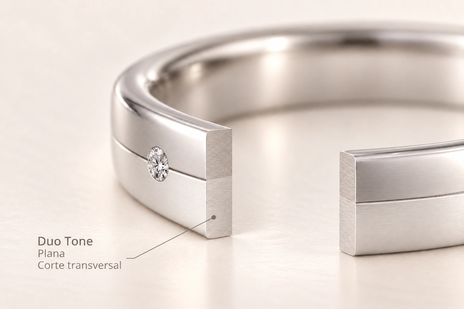 Duo Tone — Plana. Corte transversal del modelo.