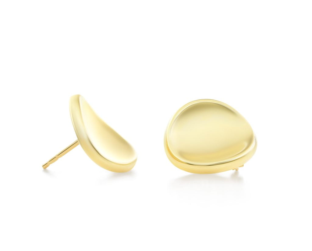 Aros Ondula Oro Amarillo 18k Tamaño: 1.5 cm. 1.86 gr.