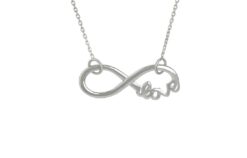 Plata fina o Plata con acabado de Oro Amarillo con 26 Circoness Collar Infinito Love