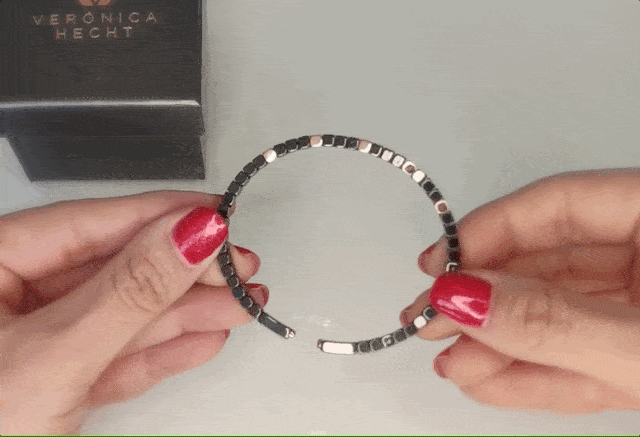 Pulsera Ceramica Negra y Diamante Entrada