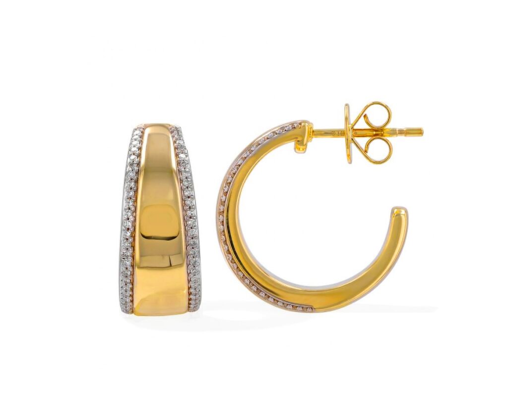 Oro Amarillo 14k con 108 Diamantes corte brillante que suman 24 pt