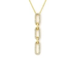 Colgante de Oro Amarilalo 14k con Diamantes corte brillante que suman 10 pt