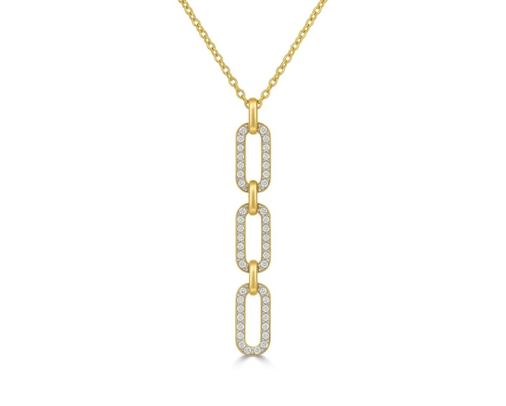 Colgante de Oro Amarilalo 14k con Diamantes corte brillante que suman 10 pt