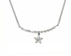 Colgante Oro Amarillo o Blanco 14k con 17 Diamantes corte brillante que suman 33 pt