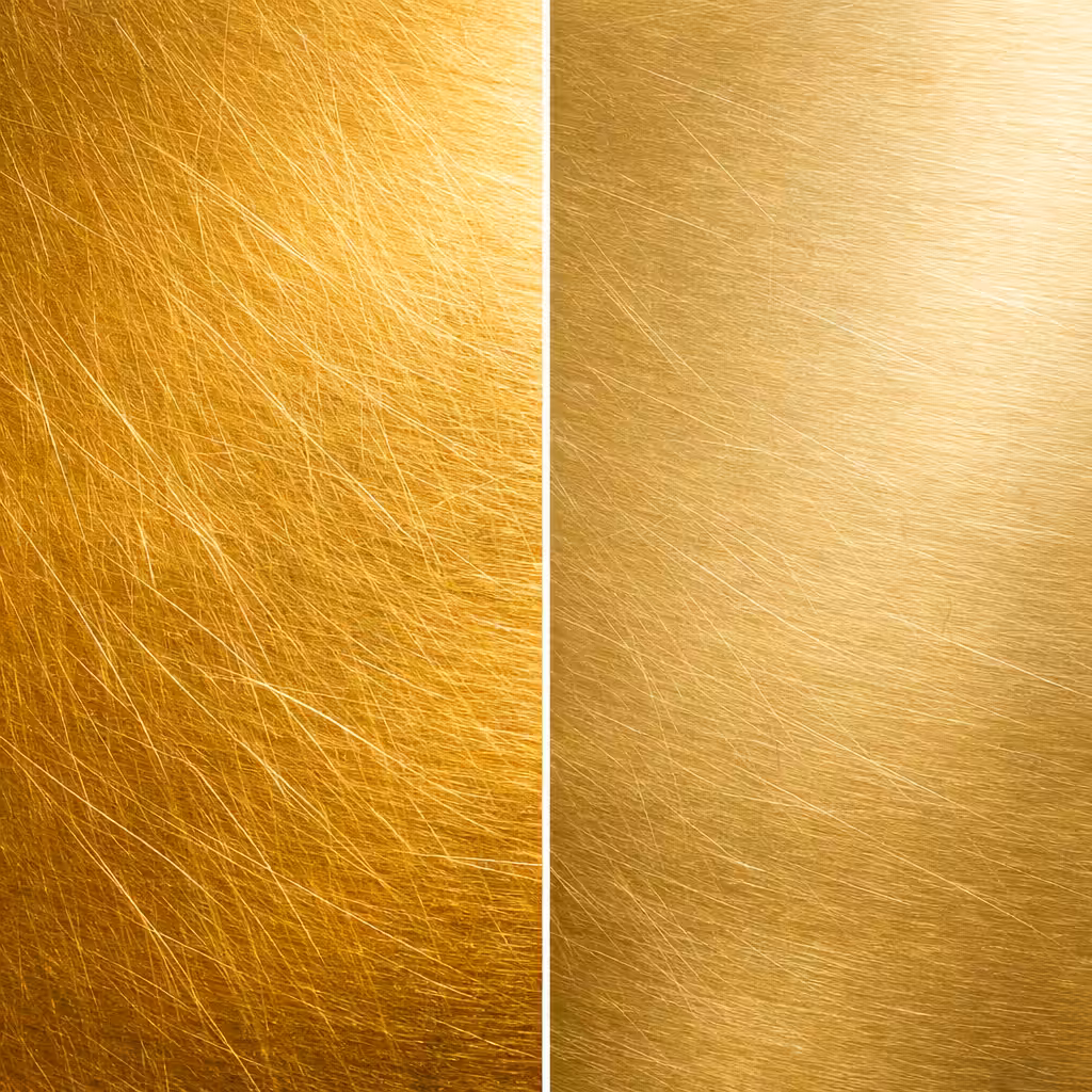 comparacion de color entre oro de distinto kilataje