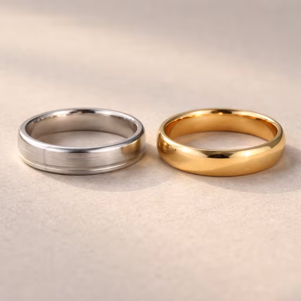 Comparacion anillos plata y oro desgaste uso diario