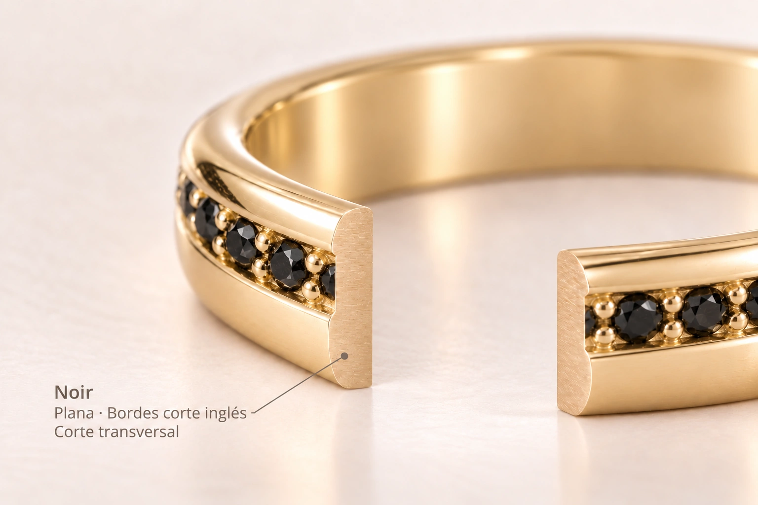 Noir — Plana. Corte transversal del modelo.